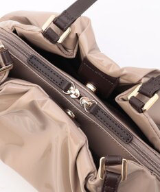 LA BAGAGERIE ソフトエナメル2WAYハンドバッグ Mサイズ