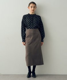 YECCA VECCA ハイウエストフェイクスエードスカート