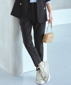 23区 【洗える】リネンレーヨンストレッチ テーパード パンツ