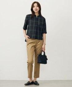 J.PRESS LADIES 【WEB限定・洗える】シャンブレーサテン テーパード パンツ