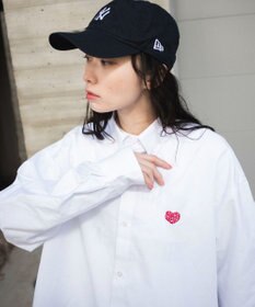 WEGO 【ユニセックス着用ITEM/MLサイズ展開】オックスフォードワンポイントシャツ（LS）