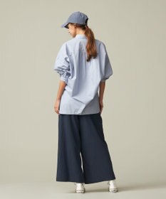 J.PRESS YORK STREET 【WOMEN】コットンタイプライター バックドレープブラウス