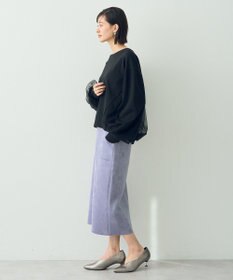 YECCA VECCA ハイウエストフェイクスエードスカート