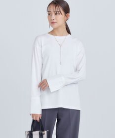 組曲 S コットンベア天竺 カフス袖ロングTシャツ