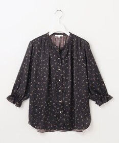 自由区 L 【カタログ掲載・WEB&一部店舗限定・セットアップ対応・洗える】セミブライトサテン ブラウス