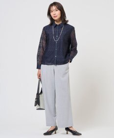 J.PRESS LADIES S トロピカルストレッチ ワイド パンツ