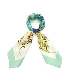 Marca ＜秋の新柄＞【Marcaオリジナル】サークルペイズリー  大判 シルクツイル スカーフ