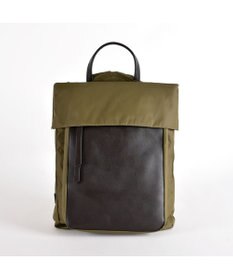 Y'SACCS リサイクルナイロン×カウレザー ラップリュック　Sサイズ