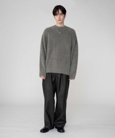 WEGO 【2025秋冬新作/ユニセックス着用ITEM/MLサイズ展開】フェザーニットプルオーバー