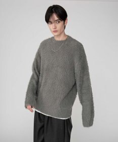 WEGO 【2025秋冬新作/ユニセックス着用ITEM/MLサイズ展開】フェザーニットプルオーバー