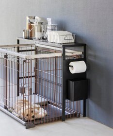 tower 伸縮ペットケージ上ラック タワー ブラック