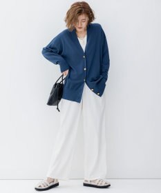 23区 S 【洗える】テンセルストレッチ Vネック カーディガン