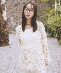 earth music&ecology クロシェ風プルオーバー