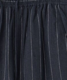 ANY 【ウエストゴム】リネンレーヨンワイドパンツ