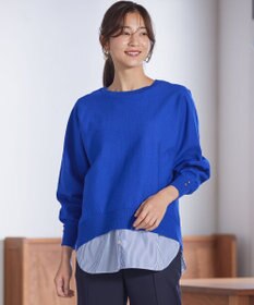 ANY SIS 【CICA加工・選べる9色展開】クルーネックバックスリット ニット