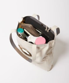 J.PRESS LADIES 【WEB限定カラーあり・セットアイテム・撥水加工・A4サイズ収納可】ポーチ付き PRINTED トート バッグ