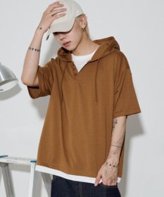 WEGO 【ユニセックス着用ITEM】フェイクレイヤードTパーカー