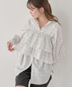 earth music&ecology 【予約】アソートチェックティアードビスチェ