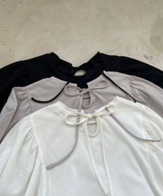 Feroux 【UVケア】バックリボンボリュームスリーブ Tシャツ