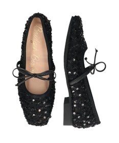 Bridget Birkin 【Bridget Birkin】ツイードスパンコールリボンパンプス