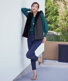 Tiaclasse 【2WAY】着回し自由のリバーシブルキルトフェイクファーベスト