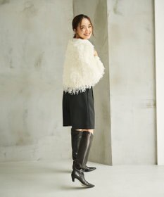 #Newans リボンヤーンニットカーディガン