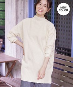 Tiaclasse 【新色追加・洗える】ランダムリブ編みドルマンニットチュニック
