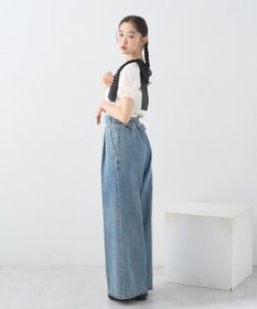 earth music&ecology サイドベルトデニムパンツ