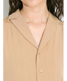 Green Parks ローウエスト切替開襟シャツワンピース