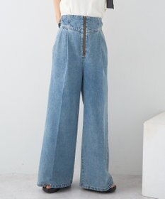 earth music&ecology サイドベルトデニムパンツ