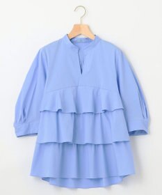 組曲 コンパクトシャーティングティアード ブラウス