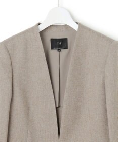 23区 S 【洗える】ウールライクカルゼ ノーカラージャケット