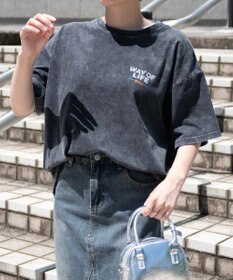 WEGO 【綿100%】ヴィンテージウォッシュグラフィックTシャツ
