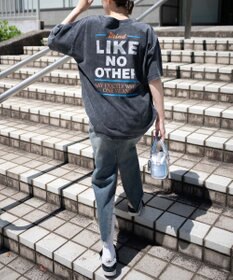 WEGO 【綿100%】ヴィンテージウォッシュグラフィックTシャツ