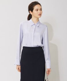 ICB 【洗える】 ルゼブフィブリルサテン シャツ