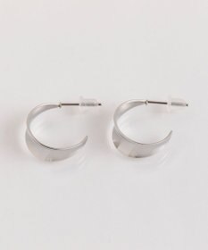 Phoebe ≪WEB限定≫【金属アレルギー対応】エンフォルドフープピアス　シルバー/サージカルステンレス
