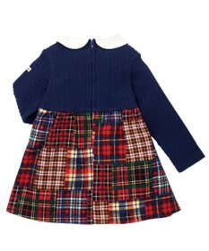 MIKI HOUSE HOT BISCUITS 【80-120cm】 襟付き チェック柄ワンピース