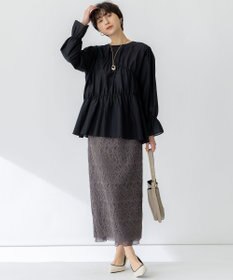 23区 【洗える】ジオメトリックレース Iライン スカート