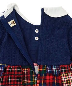 MIKI HOUSE HOT BISCUITS 【80-120cm】 襟付き チェック柄ワンピース