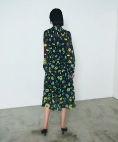 GRACE CONTINENTAL グラデフラワープリントワンピース