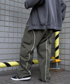 WEGO 【ユニセックス着用ITEM/ウエストゴム】イージーパイピングカーゴパンツ