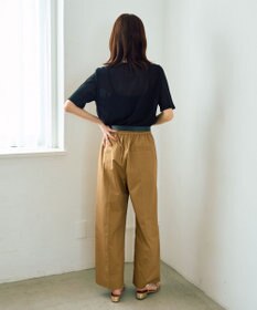 YECCA VECCA コットンイージー切替ワイドパンツ