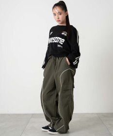 WEGO 【ユニセックス着用ITEM/ウエストゴム】イージーパイピングカーゴパンツ