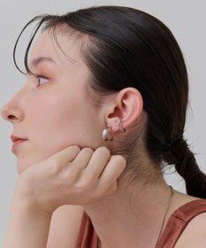 Phoebe ≪WEB限定≫【金属アレルギー対応】エンフォルドフープピアス　シルバー/サージカルステンレス