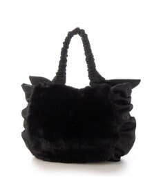 UNBILLION カシュカシュ cachecache / 下がりリボンエコファーコンビラウンドトート