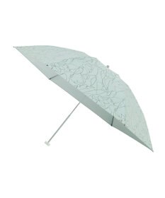 MOONBAT 【晴雨兼用/ 一級遮光/UV99％】フワクール (Fuwacool) 折りたたみ日傘 フワクールホワイト ラインフラワー 軽量