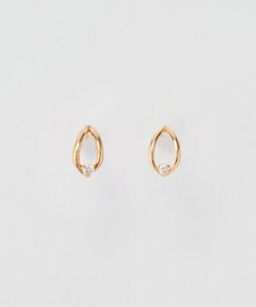 Phoebe 【K10】リーフダイヤモンドピアス　ゴールド