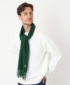 MOONBAT 【WEB限定】MACKINTOSH PHILOSOPHY バッキンガムベア付きウール100%無地マフラー (パッケージ付き)