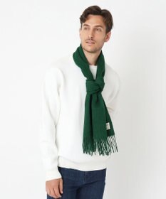 MOONBAT 【WEB限定】MACKINTOSH PHILOSOPHY バッキンガムベア付きウール100%無地マフラー (パッケージ付き)