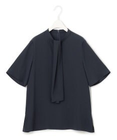 ICB 【接触冷感・UVケア・速乾・洗える】BackSatinAmunzen  5分袖スカーフタイブラウス